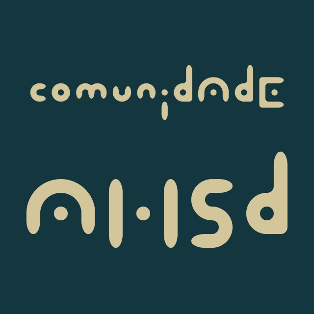 Logo da Comunidade AHSD (2023) na fonte tipográfica Limite Circular (2012) por Filipe Russo