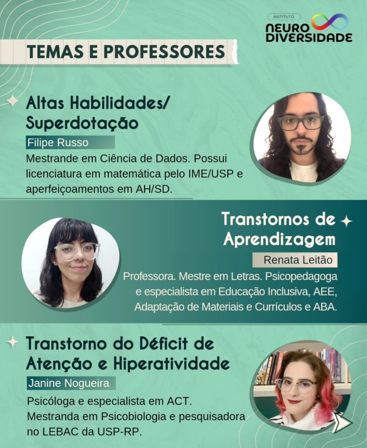 07 - instituto neurodiversidade - grupo de estudos sobre inclusão escolar - equipe